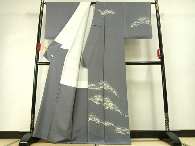 平和屋着物●二代栄一　訪問着　松　正絹　逸品　未使用　AABG4355fy