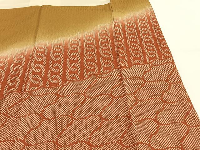 平和屋着物●豪華振袖　駒刺繍　草花文　暈し染め　正絹　逸品　AABG4359fy