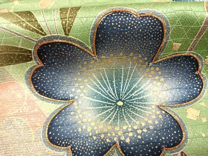 平和屋着物●豪華振袖　駒刺繍　草花文　暈し染め　金彩　正絹　逸品　AABG4363fy
