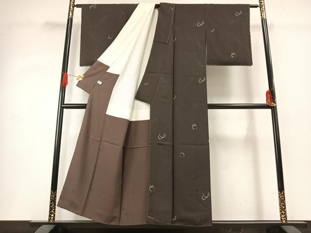 平和屋着物●京都の名門ブランド　銀花仙　小紋　輪違い　正絹　逸品　未使用　AABG4365fy