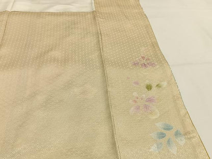 平和屋着物●訪問着　駒刺繍　道長花文　暈し染め　金彩　正絹　逸品　AABG4367fy