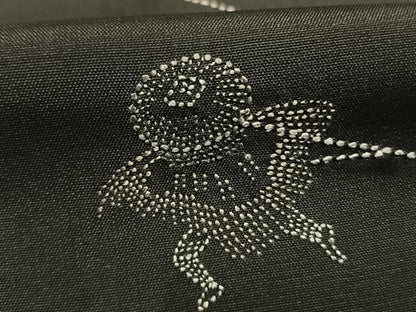 平和屋着物●訪問着　本場大島紬　総刺繍　人物文　正絹　逸品　AABG4373fy