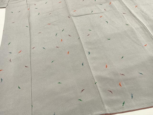 平和屋着物●上質な小紋　成り物　鬼しぼ縮緬　正絹　逸品　未使用　AABG4376fy