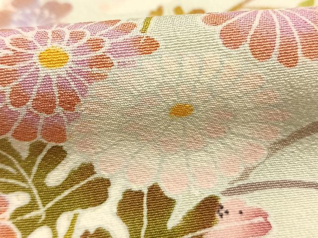 平和屋着物●本加賀友禅作家　志田弘子　訪問着　枝花文　暈し染め　正絹　逸品　AABG4389fy