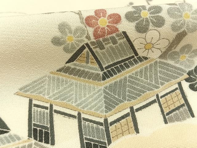 平和屋着物●手染屋　吉兵衛　訪問着　風景文　正絹　逸品　AABG4397fy