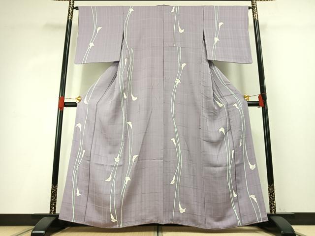 平和屋着物●上質な小紋　手描き　カラー　京都きもの友禅扱い　正絹　逸品　AABG4398fy