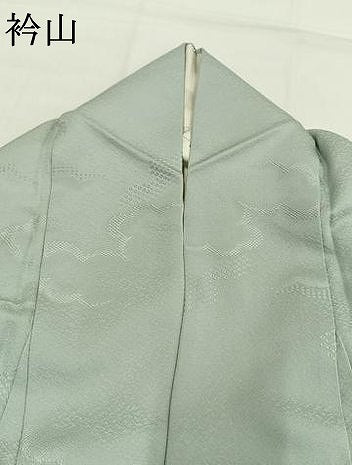 平和屋着物●上質な色無地　雲取り地紋　月白色　正絹　逸品　AABG4402fy