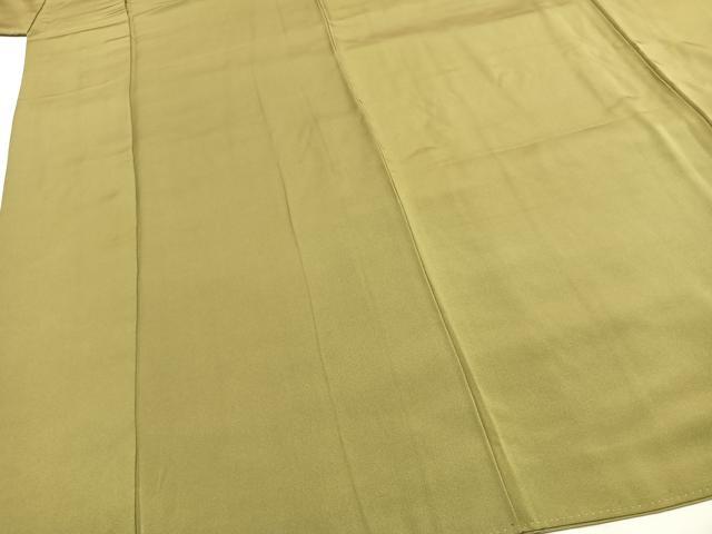 平和屋着物●お召　青朽葉色　正絹　逸品　未使用　AABG4407fy