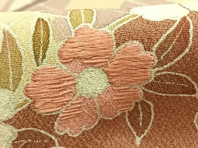 平和屋着物●創業460年・千總　訪問着　刺繍　風景花文　暈し染め　正絹　逸品　AABG4410fy