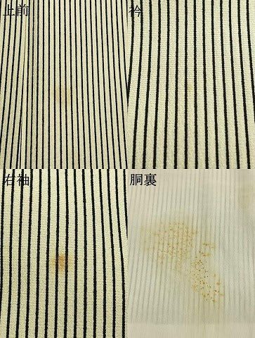 平和屋着物●洗える最高級着物　＜英＞はなぶさ謹製　小紋　縞　洗える着物　AABG4416fy
