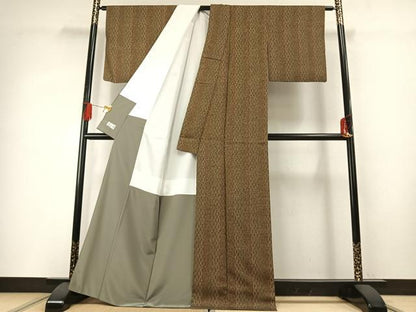 平和屋着物●洗える最高級着物　＜英＞はなぶさ謹製　小紋　立涌文　洗える着物　AABG4418fy