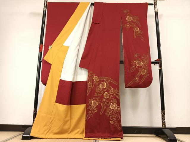 平和屋着物●豪華振袖　辻が花　寿光織　金糸　正絹　逸品　AABG4420fy