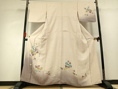 平和屋着物●訪問着　蔦の葉文　暈し染め　正絹　逸品　AABG4424fy
