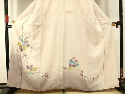 平和屋着物●訪問着　蔦の葉文　暈し染め　正絹　逸品　AABG4424fy