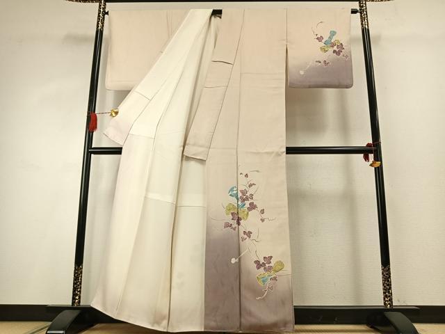 平和屋着物●訪問着　蔦の葉文　暈し染め　正絹　逸品　AABG4424fy