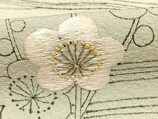 平和屋着物●訪問着　作家物　刺繍　松竹梅　正絹　逸品　AABG4433fy 平和屋着物○訪問着 作家物 刺繍 松竹梅 正絹 逸品 AABG4433fy