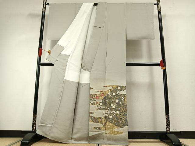 平和屋着物●豪華色留袖　作家物　寿光織　光琳屏風　暈し染め　金糸　さが美扱い　正絹　逸品　未使用　AABG4435fy
