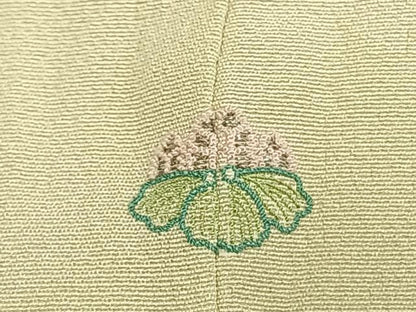 平和屋着物●訪問着　友禅　作家物　枝花文　正絹　逸品　AABG4440fy