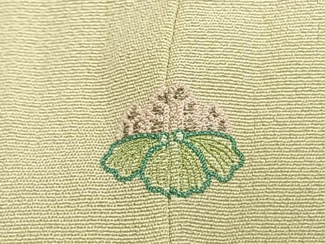 平和屋着物●訪問着　友禅　作家物　枝花文　正絹　逸品　AABG4440fy