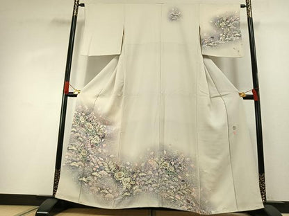 平和屋着物●越後十日町の一流染匠　桐屋・翠山工房　訪問着　絞り　辻が花　暈し染め　正絹　逸品　AABG4448fy
