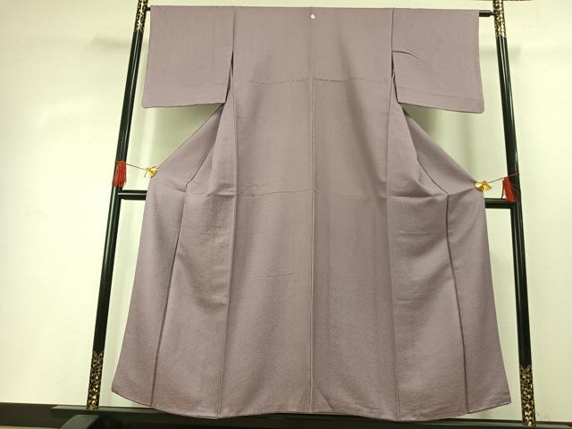 平和屋着物●上質な色無地　浅紫色　正絹　逸品　AABG4452fy