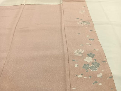 平和屋着物●訪問着　友禅　作家物　花鳥文　暈し染め　正絹　逸品　AABG4462fy