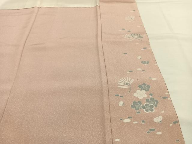 平和屋着物●訪問着　友禅　作家物　花鳥文　暈し染め　正絹　逸品　AABG4462fy