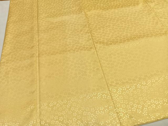 平和屋着物●小振袖　二尺袖　雪輪花文　金彩　洗える着物　AABG4469fy
