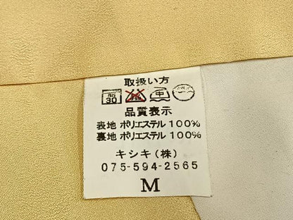 平和屋着物●小振袖　二尺袖　雪輪花文　金彩　洗える着物　AABG4469fy