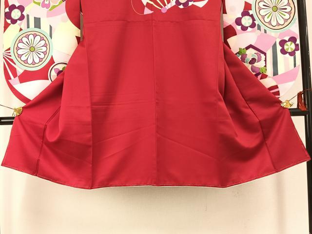 平和屋着物●小振袖　二尺袖　亀甲花文　金彩　洗える着物　AABG4470fy