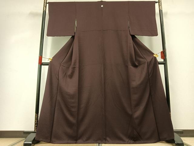 平和屋着物●上質な色無地　似せ紫色　正絹　逸品　AABG4472fy