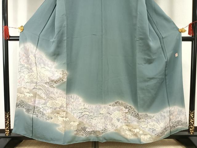 平和屋着物●十日町　名門　滝泰謹製　色留袖　絞り　辻が花　暈し染め　金彩　正絹　逸品　AABG4475fy