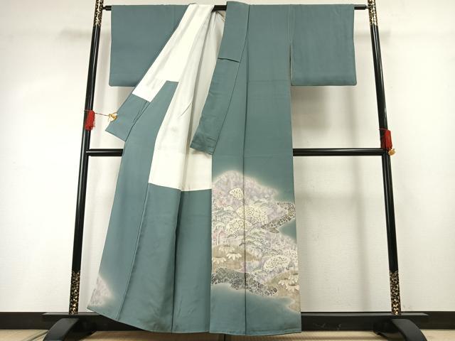 平和屋着物●十日町　名門　滝泰謹製　色留袖　絞り　辻が花　暈し染め　金彩　正絹　逸品　AABG4475fy
