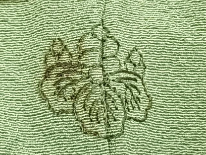 平和屋着物●上質な色無地　作家物　幻の染　岩石染　若菜色　正絹　逸品　AABG4477fy