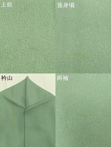 平和屋着物●上質な色無地　花尽くし地紋　薄萌葱色　正絹　逸品　AABG4480fy
