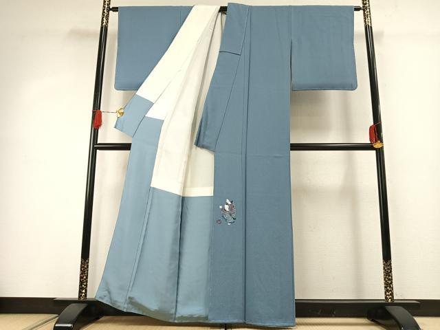 平和屋着物●訪問着　人物文　正絹　逸品　AABG4483fy