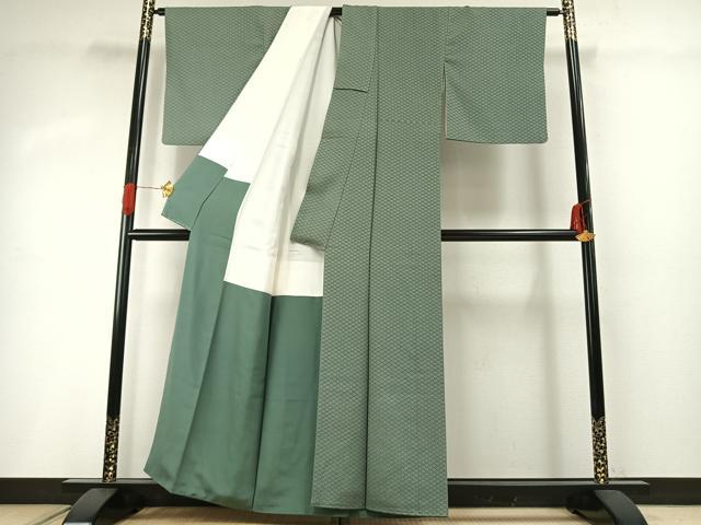 平和屋着物●上質な小紋　作家物　蜀江文　正絹　逸品　AABG4484fy