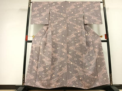 平和屋着物●上質な小紋　絞り　辻が花　正絹　逸品　AABG4497fy