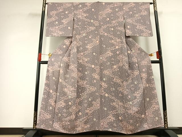 平和屋着物●上質な小紋　絞り　辻が花　正絹　逸品　AABG4497fy