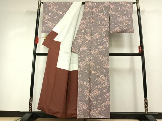 平和屋着物●上質な小紋　絞り　辻が花　正絹　逸品　AABG4497fy