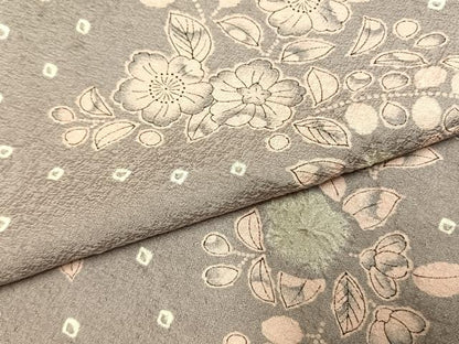 平和屋着物●上質な小紋　絞り　辻が花　正絹　逸品　AABG4497fy