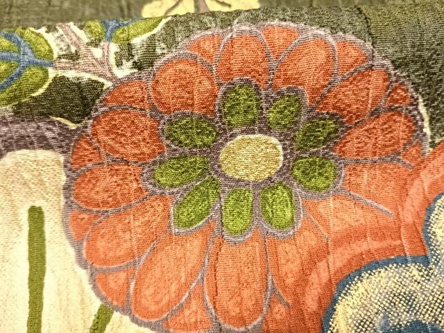 平和屋着物●豪華振袖　ふくれ織　松　草花文　暈し染め　金彩　正絹　逸品　AABG4498fy