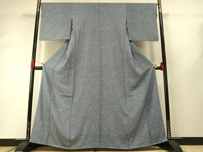 平和屋着物●江戸小紋　作家物　枝葉文　正絹　逸品　AABG4499fy
