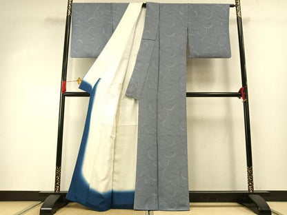 平和屋着物●江戸小紋　作家物　枝葉文　正絹　逸品　AABG4499fy
