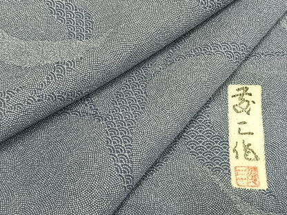 平和屋着物●江戸小紋　作家物　枝葉文　正絹　逸品　AABG4499fy