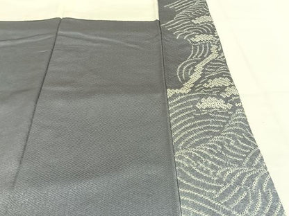 平和屋着物●訪問着　絞り　刺繍　雪輪花文　金彩　正絹　逸品　AABG4507fy