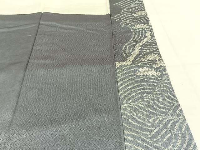 平和屋着物●訪問着　絞り　刺繍　雪輪花文　金彩　正絹　逸品　AABG4507fy