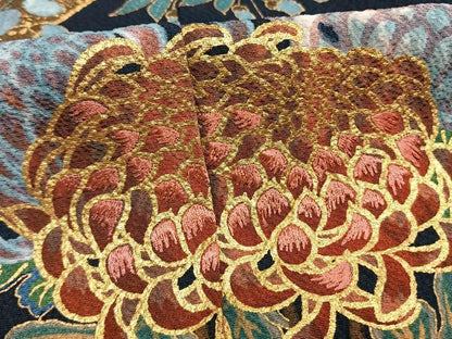 平和屋着物●豪華振袖　駒刺繍　束ね熨斗花文　金彩　上代43万5千円　仮絵羽　逸品　未使用　AABJ3140ck