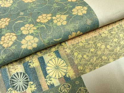 平和屋着物●洗える最高級着物　＜英＞はなぶさ謹製　色留袖　色紙花文　暈し染め　金彩　洗える着物　AABG4512fy