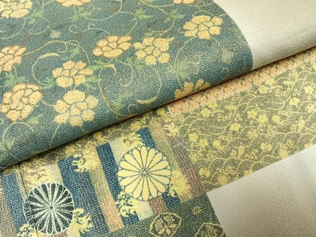 平和屋着物●洗える最高級着物　＜英＞はなぶさ謹製　色留袖　色紙花文　暈し染め　金彩　洗える着物　AABG4512fy